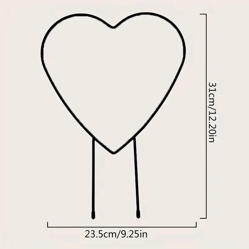 2-Pack: Heart-Shaped Plant Support Stake