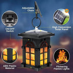 2-Pack: IP65 Waterproof Solar Outdoor Lights With Flickering Flame
