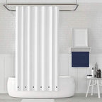 2-Pack: Magnetic Mildew Resistant Solid Vinyl Shower Curtain Liners