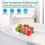 2-Pack: Non-Slip Transparent Countertop Cutting Board Kitchen Countertop Protector