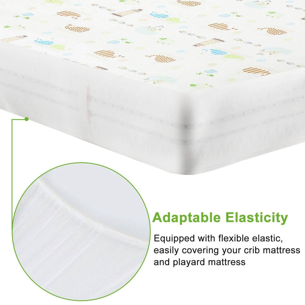 2-Pack: Pack N Play Portable Crib Sheet