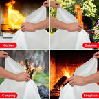 2-Pack: Premium Fiberglass Fire Blankets - Heat-Resistant, Compact and Reusable