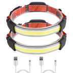 2-Pack: Rechargeable Headlamp 3 Light Modes Hand-Free