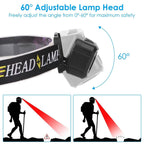 2-Pack: Rechargeable Motion Sensor Headlamp 6 Light Modes