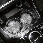 2-Pack: Shimmering Diamond Car Cup Mats