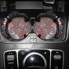 2-Pack: Shimmering Diamond Car Cup Mats
