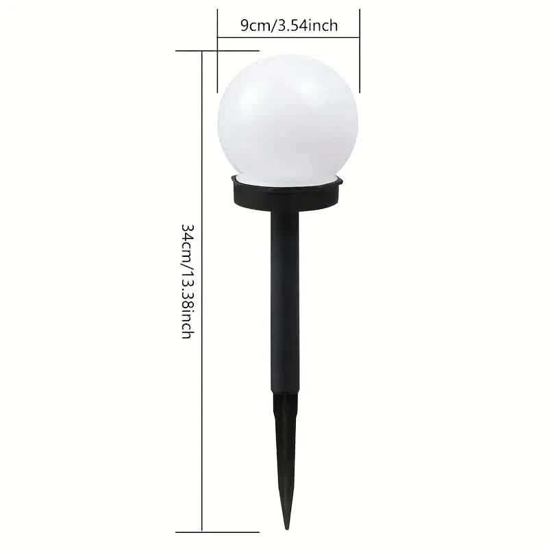 2-Pack: Solar LED Globe Powered Garden Light