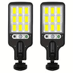 2-Pack: Solar Outdoor Security Street Lighting, 3 Modes With Wireless Motion Sensing and Remote Control
