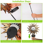 2-Pack: Solar Powered Glass Globe Stake Lamp