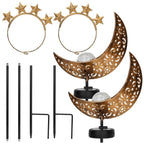 2-Pack: Solar Powered Glass Globe Stake Lamp