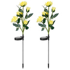 2-Pack: Solar Powered Rose Flower LED Decorative Lamp