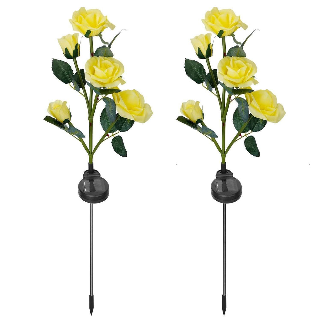 2-Pack: Solar Powered Rose Flower LED Decorative Lamp