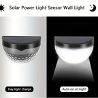 2-Pack: Solar Wall Mount Outdoor Fence Lamp
