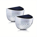 2-Pack: Solar Wall Mount Outdoor Fence Lamp