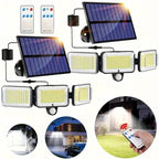 2-Pack: Split Solar Wall Light For Outdoor With Motion Sensor 3 Heads