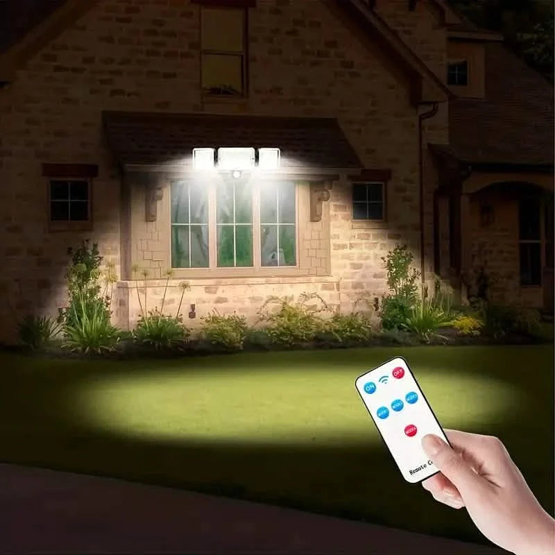 2-Pack: Split Solar Wall Light For Outdoor With Motion Sensor 3 Heads