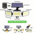 2-Pack: Split Solar Wall Light For Outdoor With Motion Sensor 3 Heads