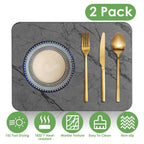 2-Pack: Stone Dish Drying Mat Silicone Diatomaceous Earth Mat