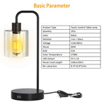 2-Pack: Touch Control Table Lamp