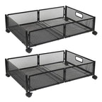 2-Pack: Under Bed Storage Container Foldable Rolling Storage Bin