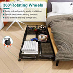 2-Pack: Under Bed Storage Container Foldable Rolling Storage Bin