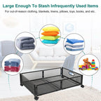2-Pack: Under Bed Storage Container Foldable Rolling Storage Bin