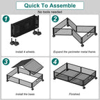 2-Pack: Under Bed Storage Container Foldable Rolling Storage Bin