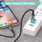 2-Pack: USB C Female to USB Male Adapter