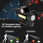 2-Pack: Waterproof Rechargeable Headlamp