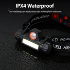 2-Pack: Waterproof Rechargeable Headlamp
