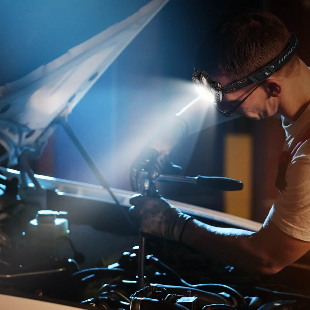 2-Pack: Waterproof Rechargeable Headlamp