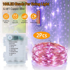 2-Piece: 100LED Beads String Lights
