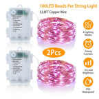 2-Piece: 100LED Beads String Lights