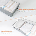2-Piece: 70L Foldable Underbed Clothes Moisture Proof Zipped Organizer