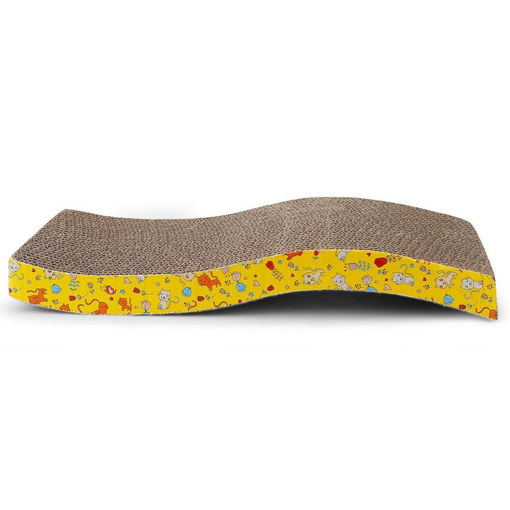 2-Piece: Cardboard S-shaped Curve Cat Scratching Pad