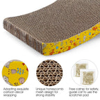 2-Piece: Cardboard S-shaped Curve Cat Scratching Pad