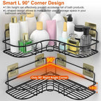 2-Piece: Corner Shower Caddy Shelves