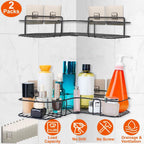 2-Piece: Corner Shower Caddy Shelves