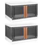 2-Piece: Foldable Stackable Storage Bins with Lid