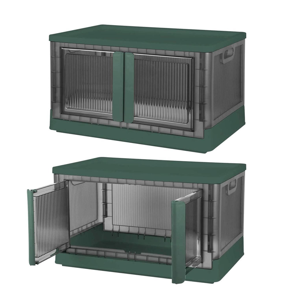 2-Piece: Foldable Stackable Storage Bins with Lid