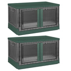 2-Piece: Foldable Stackable Storage Bins with Lid