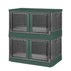 2-Piece: Foldable Stackable Storage Bins with Lid
