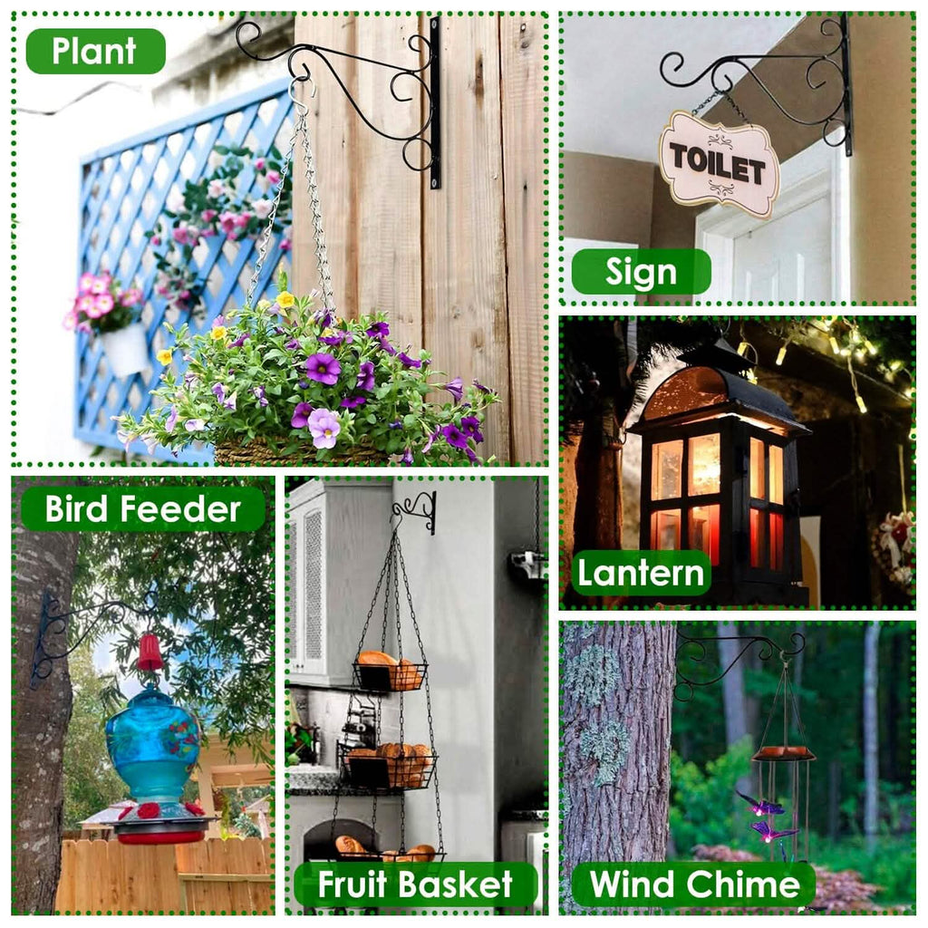 2-Piece: Iron Plant Hanging Bracket Plant Hanger Wall Hooks