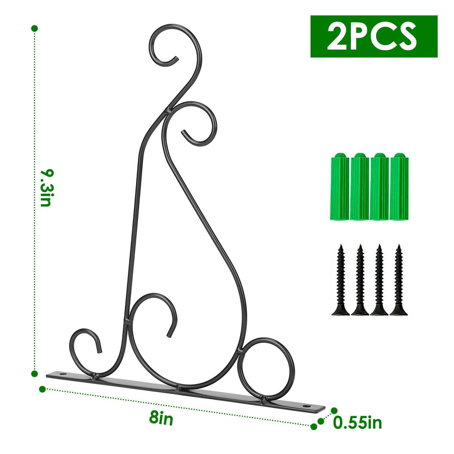 2-Piece: Iron Plant Hanging Bracket Plant Hanger Wall Hooks