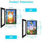 2-Piece: Kids Art Frame Front Opening Wooden Picture Frame
