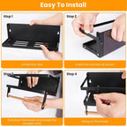 2-Piece: Magnetic Spice Racks for Refrigerator with Paper Towel Holder