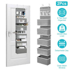 2-Piece: Over the Door Organizer 6-Tier Hanging Basket