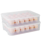 2-Piece: Plastic Egg Holder Stackable Egg Storage Box