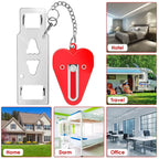 2-Piece: Portable Travel Door Lock Home Hotel Apartment Security Lock