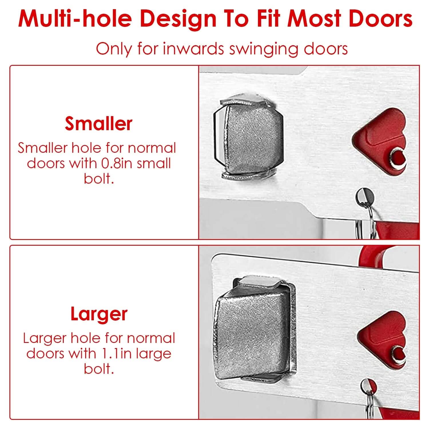 2-Piece: Portable Travel Door Lock Home Hotel Apartment Security Lock